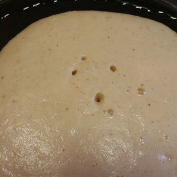 ... und hier sind die Bläschen geplatzt und haben "stabile" Löcher gebildet. Jetzt kann gedreht werden...