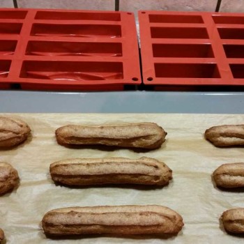 Schokoriegel Eclair mit Haselnusscreme
