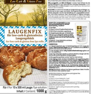 Laugenfix lauge natrofür low carb glutenfreies Laugengebäck Laugenbrezel