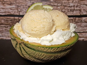 Melonen-Eis Canteloupe zuckermelone low-carb Eiscreme Protein-Eis Proteineis