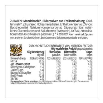 Pfannkuchen & Waffel Teig low carb glutenfrei sojafrei – für Protein Pancakes Crepes und vieles mehr – ungesüsst