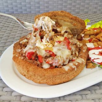 Rezept-Bread-Bowl-Hackfleisch-Käse-Vulkan-low-carb-glutenfrei-keto