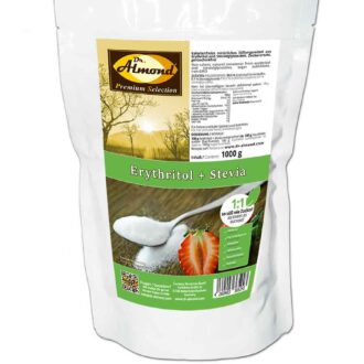 Erythritol + Stevia kalorienfreier low carb Zuckerersatz Erythrit extra fein 1:1 so süß wie Zucker 1000 kg
