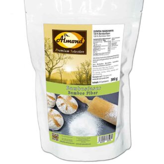 Bambusfaser Ballaststoffmehl low carb glutenfrei - Kartoffelfaser-Ersatz mit 0 % Kohlenhydraten - Zum Backen, Bemehlen & Ausrollen