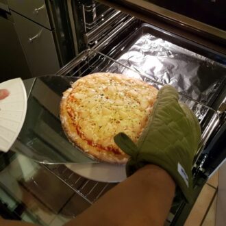 Rezept Steinofenpizza low carb glutenfrei Pizza vom Stein selbstgemacht mit Bambusfaser 53