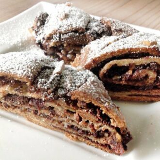 Rezept Schokoladen Nuss Hörnchen lowcarb glutenfrei