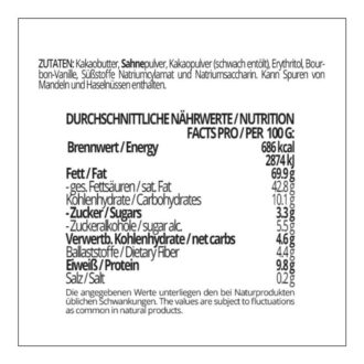 CHOKETO Low Carb & Keto Schokolade Typ VOLLMILCH PUR – 3 Tafeln – handgemacht