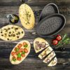 Lurch Flexiform Pizza Schiffchen Fladenbrot Backform gelocht 2er braun