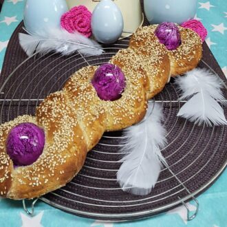 Rezept Tsoureki - einfacher griechischer Osterzopf lowcarb glutenfrei