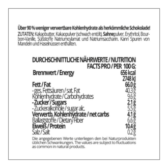 CHOKETO Low Carb & Keto Schokolade ZARTBITTER PUR – 3 Tafeln – handgemacht