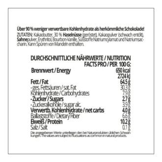 CHOKETO Low Carb & Keto Schokolade ZARTBITTER & HASELNUSS – 3 Tafeln – handgemacht