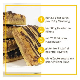 HASELNUSSFIX – Low Carb Nussfüllung zum Backen – glutenfrei, sojafrei, OHNE Zuckerzusatz