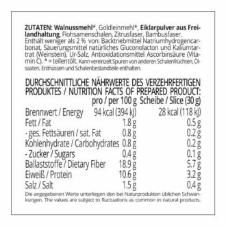 Pfälzer Landbrot low-carb glutenfrei paleo keto Eiweißbrot Backmischung mit Walnussmehl