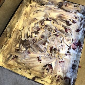 Rezept Cheesecake-Brownies mit Himbeeren lowcarb glutenfrei