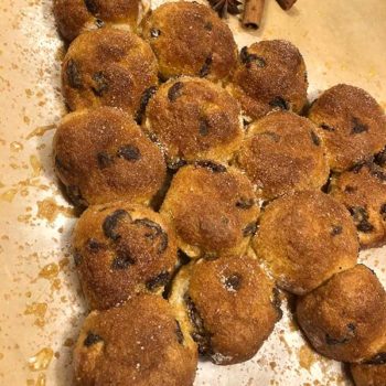 Rezept Weihnachtsbaum mit Rumrosinen LowCarb Glutenfrei