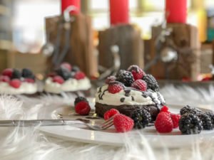 Rezept Brownietörtchen mit Frischkäsecreme lowcarb glutenfrei