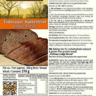 Todtnauer-Huettenbrot low carb glutenfreie Backmischung keto