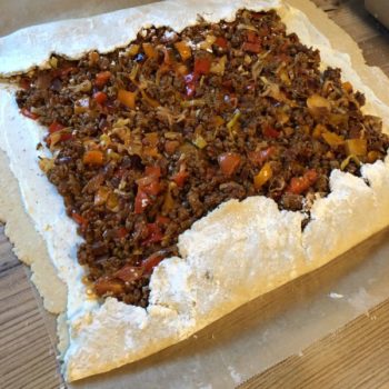 Rezept Hackfleisch-Gemüse-Strudel low carb glutenfrei