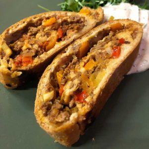 Rezept Hackfleisch-Gemüse-Strudel low carb glutenfrei