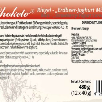 Low Carb Schokolade Schokoladenriegel Müsliriegel zuckerfrei keto maltitfrei xylitfrei Diabetikergeeignet