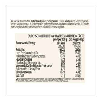 Choketo RIEGEL Erdbeer-Joghurt Müsli | low carb & keto Schokolade | handgemacht | ohne Zuckerzusatz | 12er Pack