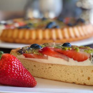 Rezept Früchte-Quark-Kuchen mit Joghurt-Panna-Cotta Spiegel - lowcarb glutenfrei