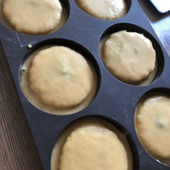 Rezept Ananas-Pancake-Dessert mit Nougatkern lowcarb