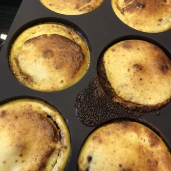 Rezept Ananas-Pancake-Dessert mit Nougatkern lowcarb