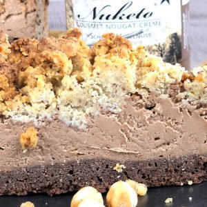 Rezept NUKETO Cheesecake mit Haselnuss-Streuseln lowcarb zuckerfrei keto