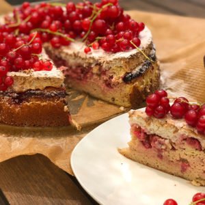 Rezept Johannisbeerkuchen mit Kokos Baiserhaube lowcarb keto kalorienarm