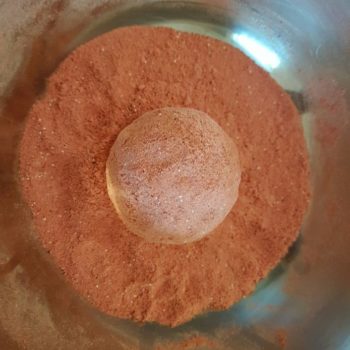 Rezept Mascarpone Erdbeer Knödel mit mit rosa Peffer-Erdbeer-Zitronensauce lowcarb glutenfrei