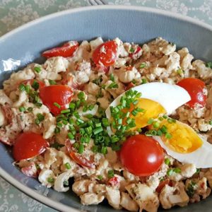 Rezept Spätzle Thunfischsalat mit Sauerrahmdressing lowcarb glutenfrei