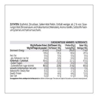 FLUFFZAUBER Fertigmischung für kalorienarmen Eiweiss-Fluff & low carb Baiser – keto, ohne Zuckerzusatz, IMO-frei