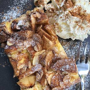 Rezept Bratapfel-Karamell-Butter-Kuchen lowcarb glutenfrei