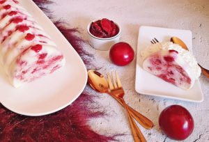 Rezept Buttermilch Quark Pflaumenterrine lowcarb kalorienarm