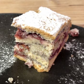 Rezept Mohn Kirsch Quark Marzipan Strudel low carb glutenfrei