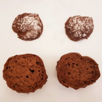 Rezept Schoko Brandteigkrapfen mit Nuketo Pistazien Creme lowcarb glutenfrei