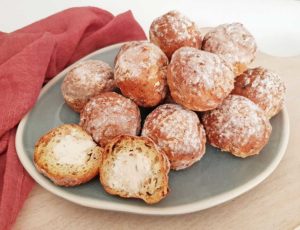 Rezept Schinken Brandteigkrapferl mit Frischkäsefülle lowcarb glutenfrei