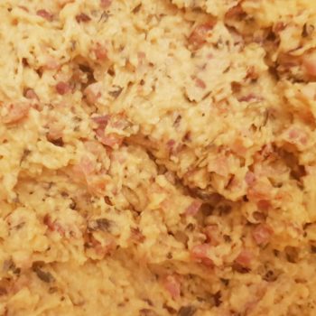 Rezept Kürbiskern Speck Brandteigkrapfen mit Paprikakraut lowcarb glutenfrei