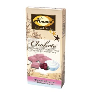 CHOKETO Low Carb & Keto Schokolade HIMBEER-JOGHURT – 3 Tafeln – handgemacht