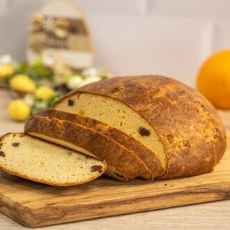 Rezept Osterbrot lowcarb glutenfrei keto mit Rumrosinen