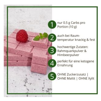 CHOKETO Low Carb & Keto Schokolade HIMBEER-JOGHURT – 3 Tafeln – handgemacht