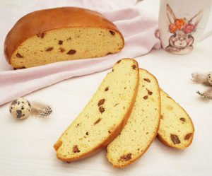 Rezept Osterbrot lowcarb glutenfrei keto mit Rumrosinen