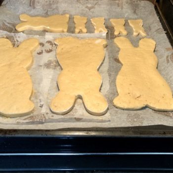 Rezept Osterhasen aus Mandelteig low carb glutenfrei keto
