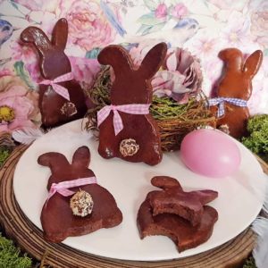 Rezept Schoko Hasen aus Quark Öl Teig lowcarb glutenfrei keto