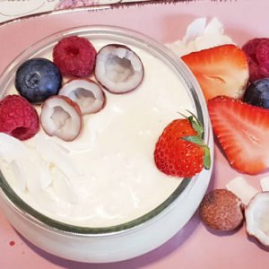 Rezept Kokos Kollagen Quarkcreme lowcarb glutenfrei