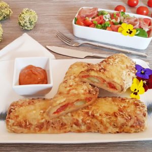Rezept Spargel Käse Pizzastangerl lowcarb glutenfrei