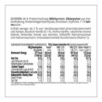 Proteindessert VANILLE-SAHNE Dessertcreme