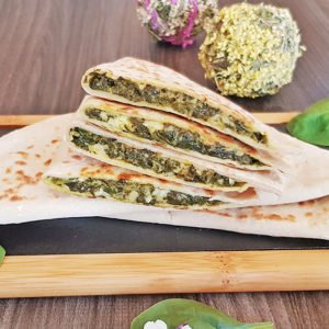 Rezept Gözleme mit Spinat und Schafskäse lowcarb glutenfrei