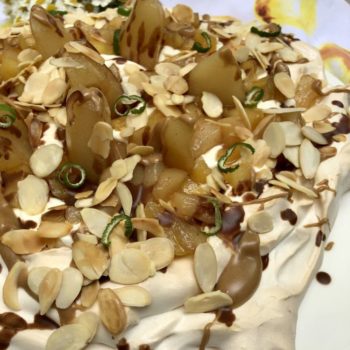 Rezept Apfel Birnen Pavlova lowcarb glutenfrei kalorienarm